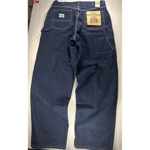 VTG Lee Dungarees Jeans Mens 36x34 Dark Wash Denim NWT